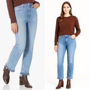 NWT PAIGE Denim Sarah Straight Leg Ankle Jeans Vintage Undone Riya Distressed